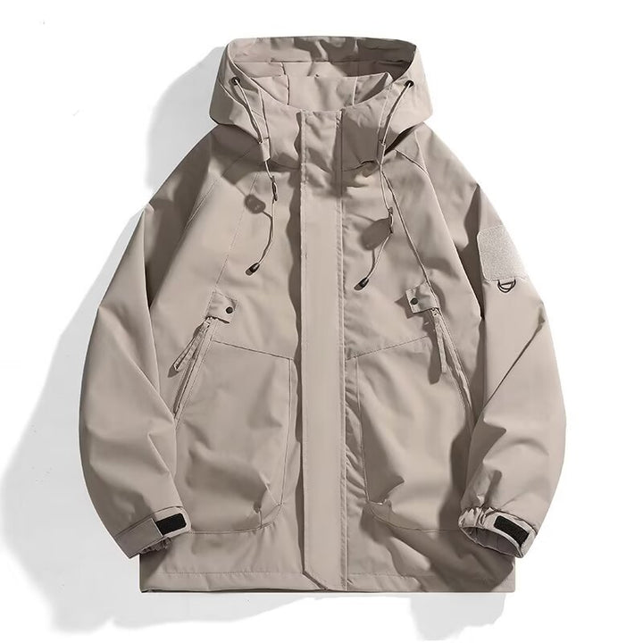 Herren Urbaner Utility-Softshellparka mit Kordelzug, Velcro-Ärmeln und verdeckten Reißverschlüssen Echo Archiv