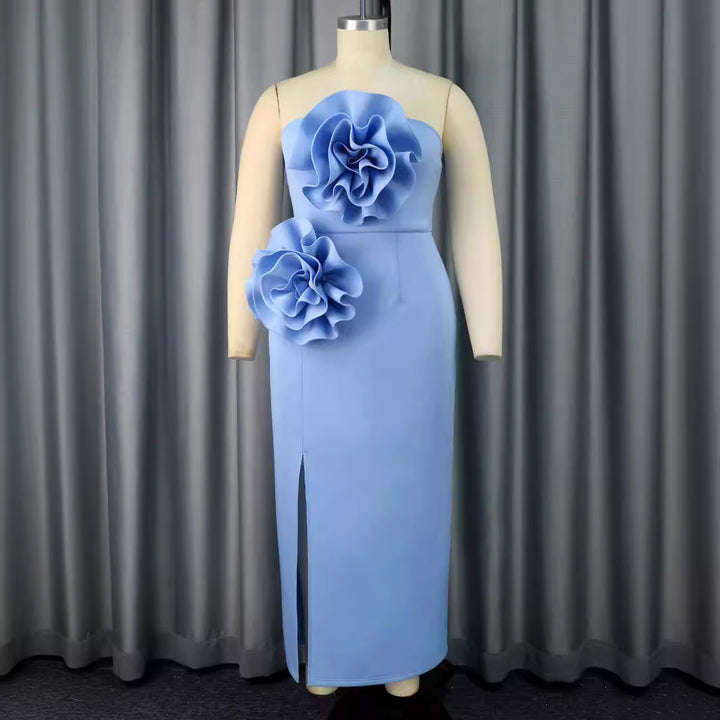 Damen Figurbetontes Abendkleid mit floralem Akzenten Echo Archiv