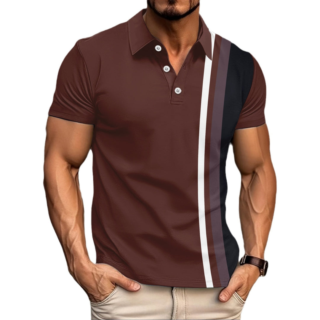 Herren Poloshirt mit modischem Streifen-Design Echoarchiv