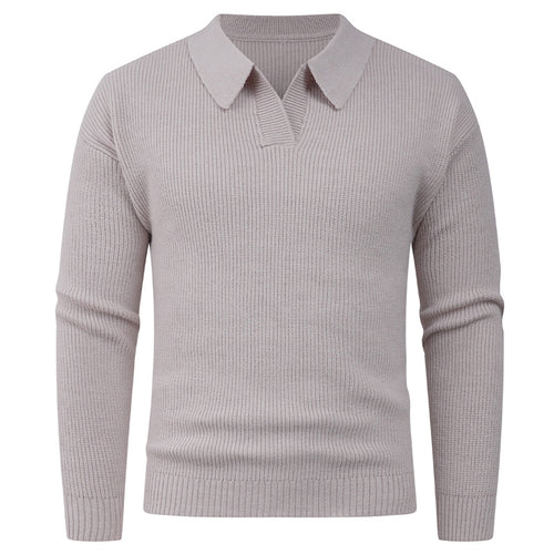 Herren lässiger Pullover mit modernem Kragen Echoarchiv