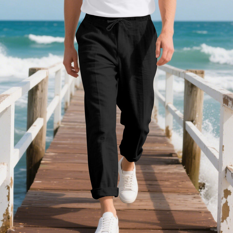 Herren lässige Strandhose mit verstellbarem Bund und atmungsaktivem Material Echoarchiv
