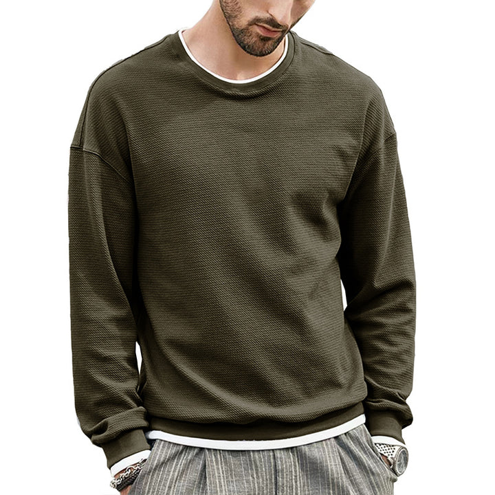 Herren lässiges Sweatshirt aus atmungsaktivem Material mit strukturiertem Design Echoarchiv