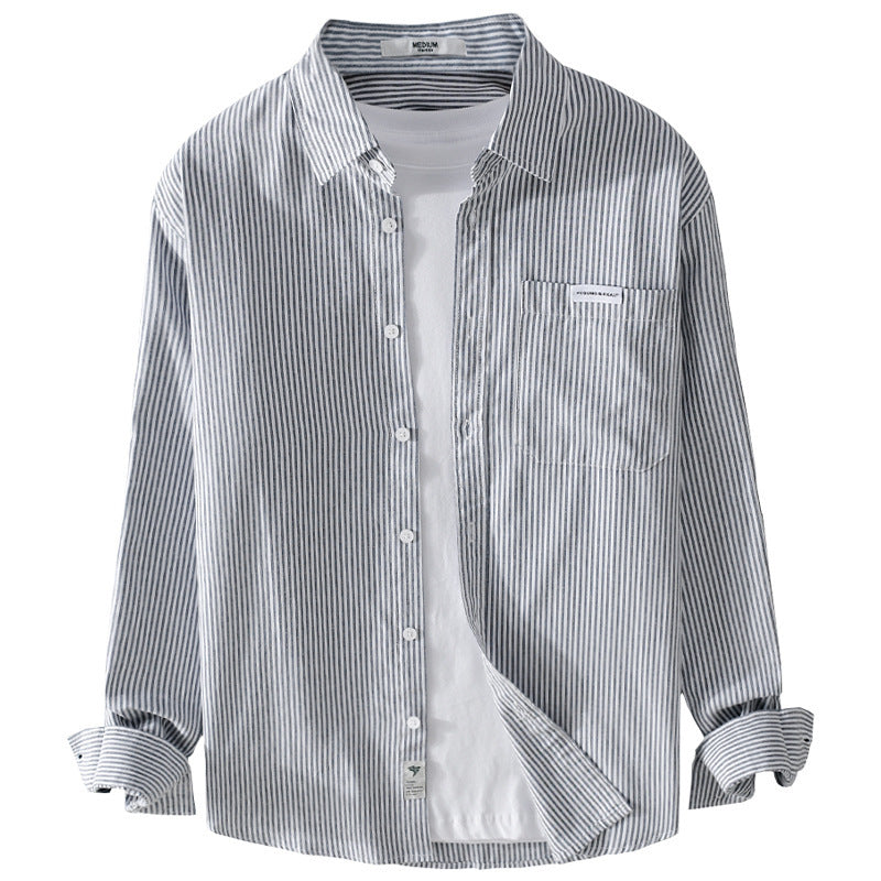 Herren Feines Cordhemd im Overshirt‑Stil mit Brusttasche, Relaxed Fit und feiner Wellenstruktur Echoarchiv