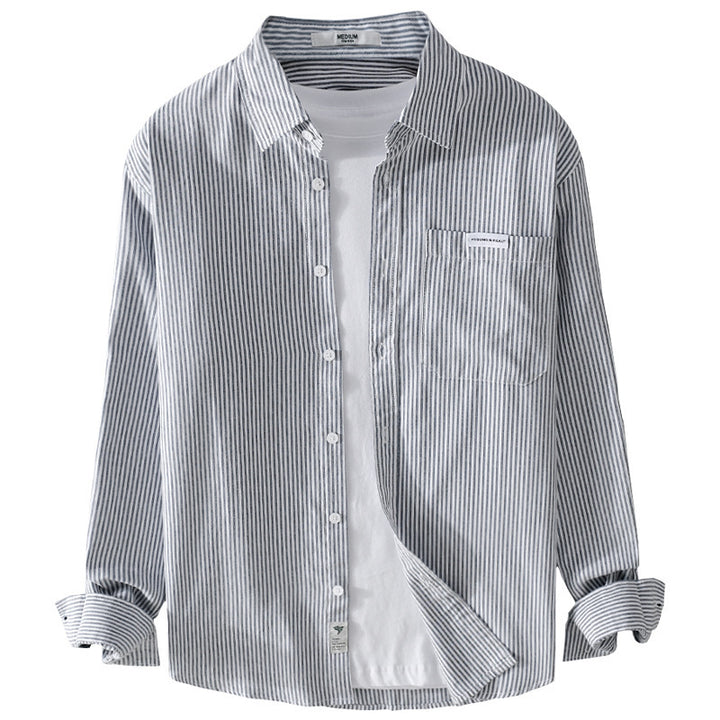 Herren Feines Cordhemd im Overshirt‑Stil mit Brusttasche, Relaxed Fit und feiner Wellenstruktur Echoarchiv