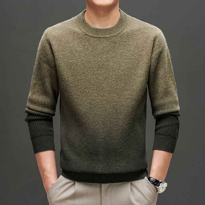 Herren modischer Rundhals-Pullover mit Farbverlauf Echoarchiv