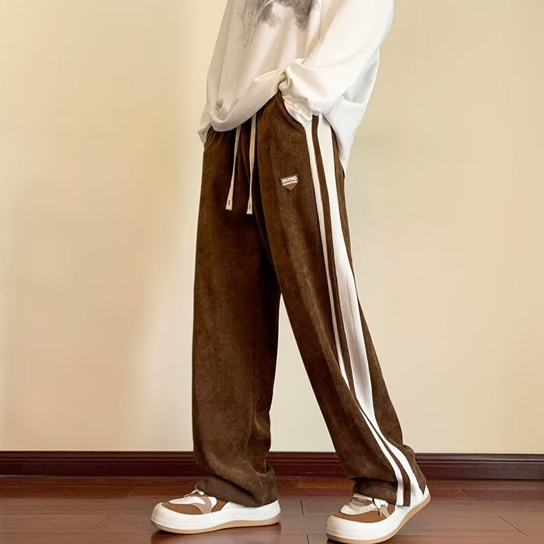 Herren Bequeme Chino-Hose mit Kontraststreifen Echoarchiv