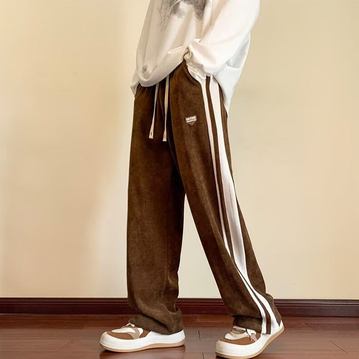 Herren Bequeme Chino-Hose mit Kontraststreifen Echoarchiv
