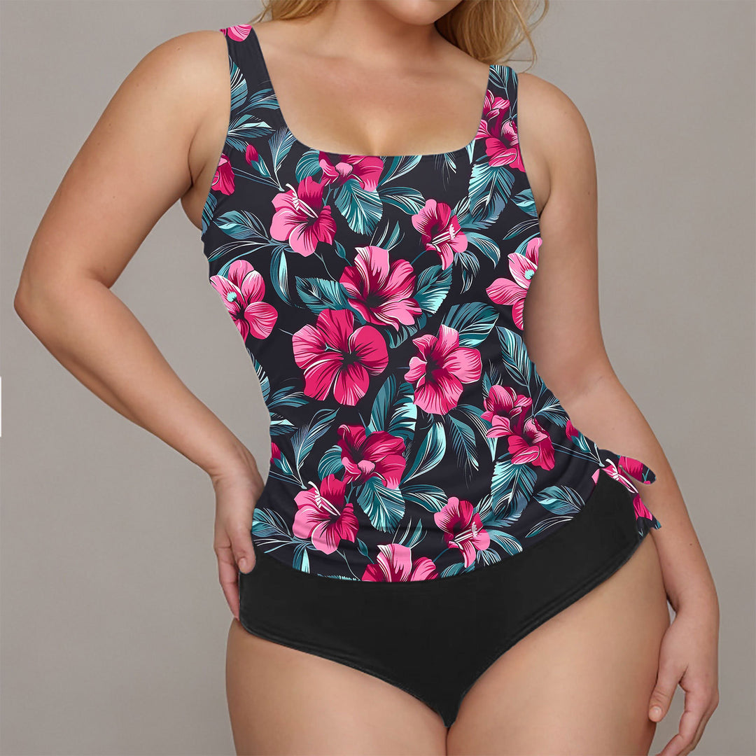 Damen Sportlicher Badeanzug mit floralem Design Echo Archiv