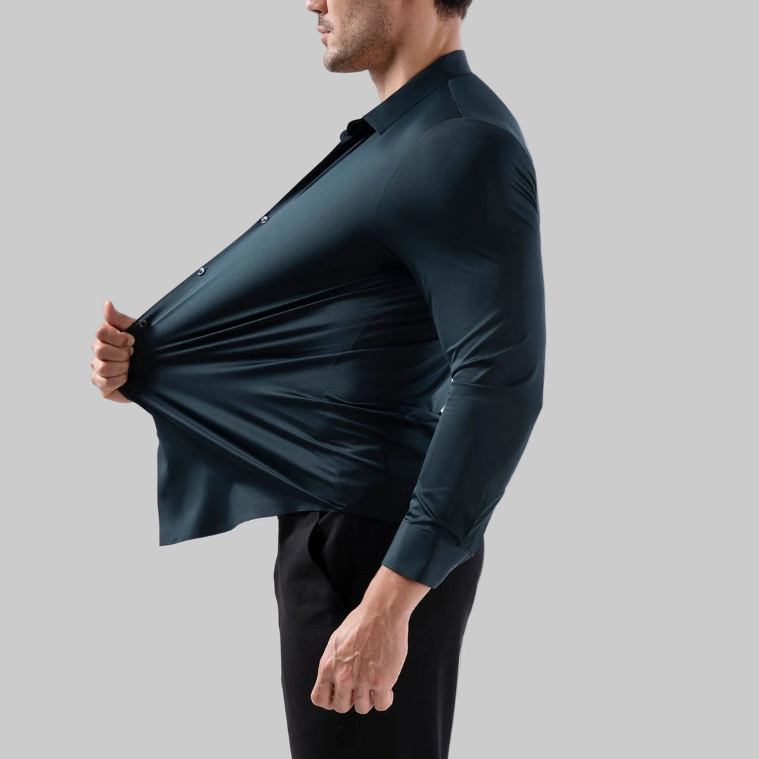 Elastisches Slim Fit Herrenhemd