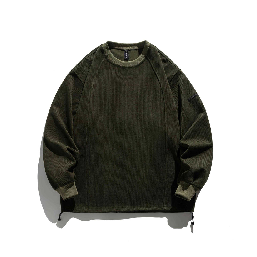 Herren Rippsweatshirt mit Tunnelzug und Raglanärmeln Echoarchiv