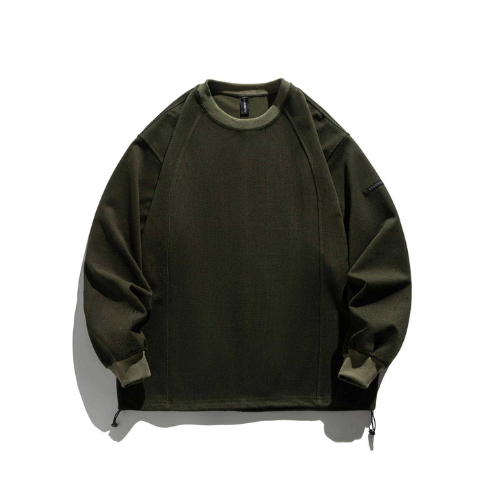 Herren Rippsweatshirt mit Tunnelzug und Raglanärmeln Echoarchiv