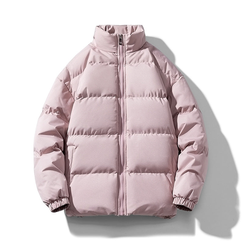 Herren voluminöse Isolationsjacke mit mattem Mikrofasermaterial und hohem Stehkragen – Marzano