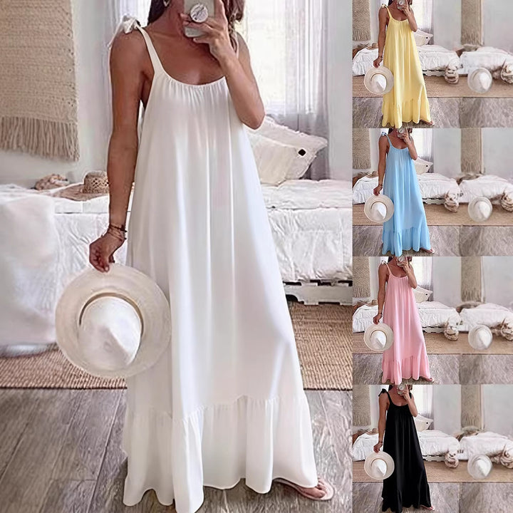 Damen Maxikleid mit trägerlosem Design Echo Archiv