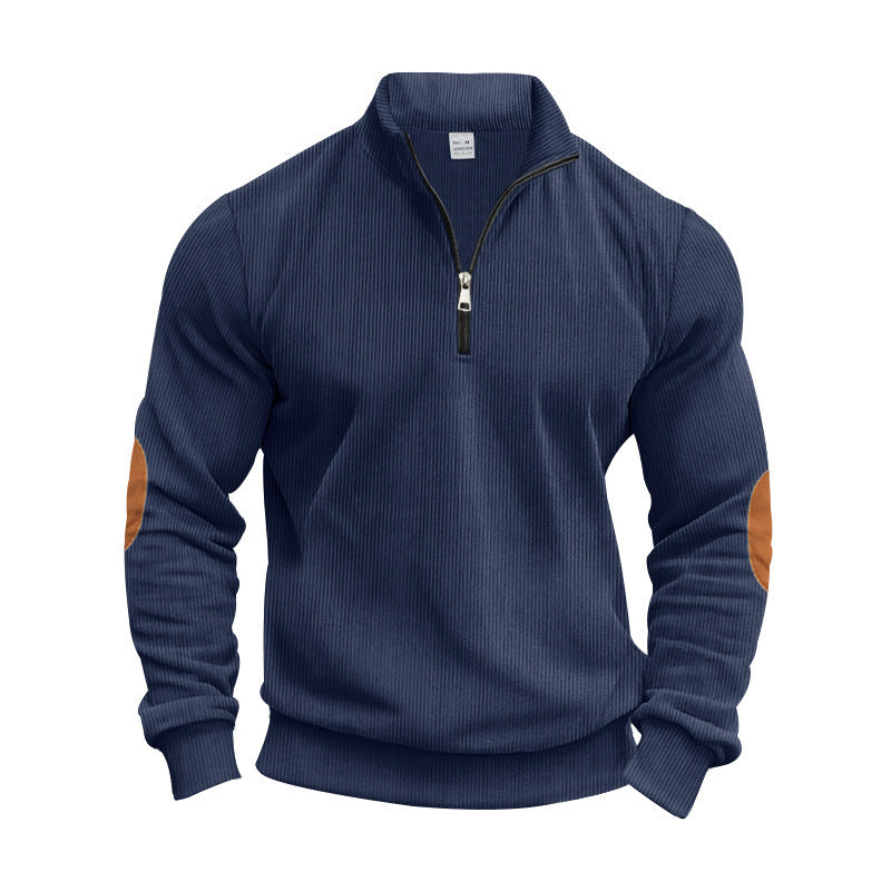 Herren Sportlicher Pullover mit Stehkragen und Reißverschluss Echoarchiv