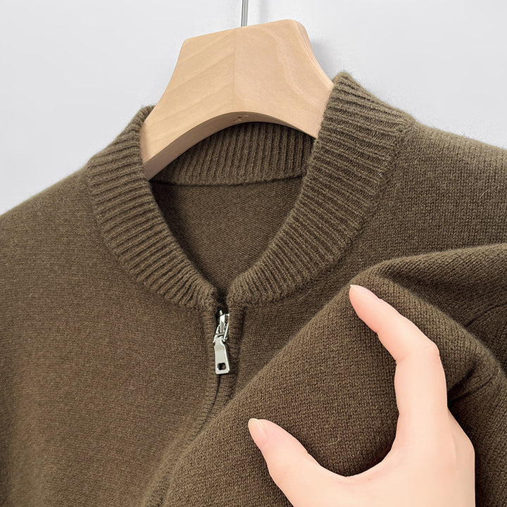 Herren warmer Strickpullover mit hochwertigem Reißverschluss Echoarchiv