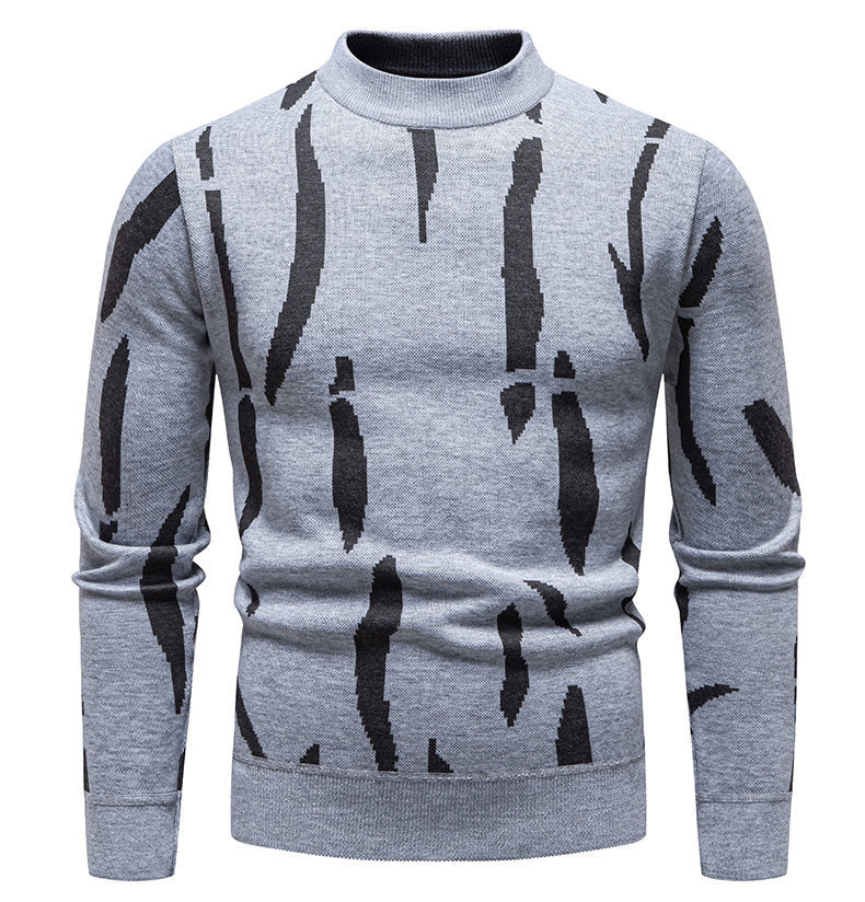 Herren modischer Pullover mit grafischem Muster Echoarchiv