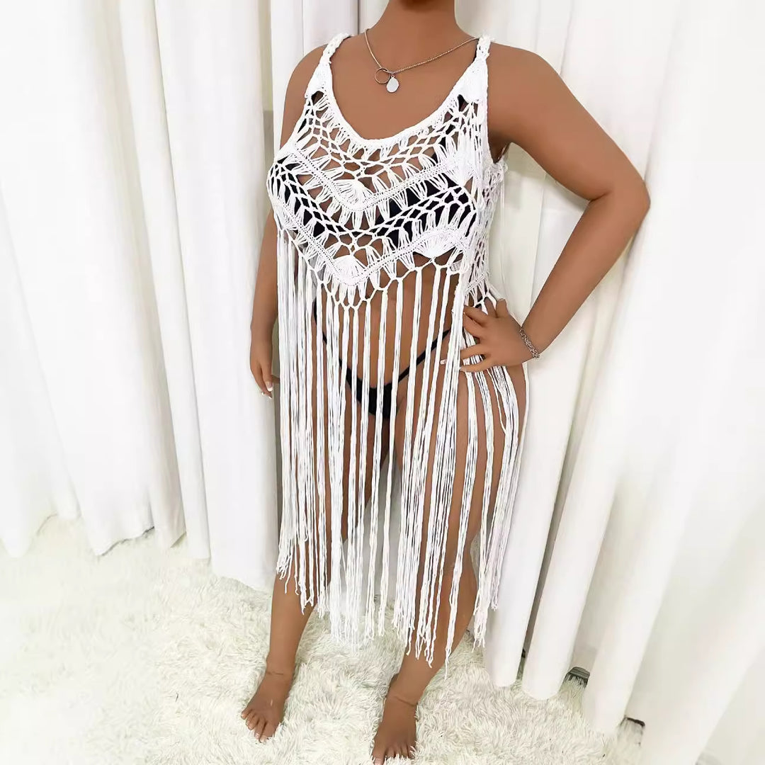 Damen Strandponcho mit Fransen Echo Archiv