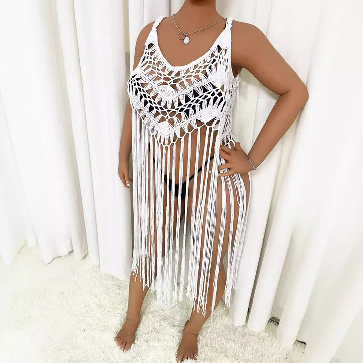 Damen Strandponcho mit Fransen Echo Archiv