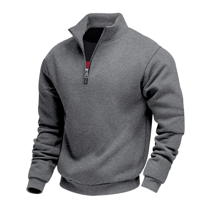 Herren strukturierter Pullover mit Reißverschluss Echoarchiv