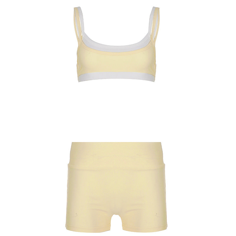 Damen Sportliches Zweiteiliges Set aus bequemem Material mit verstellbaren Trägern Echo Archiv