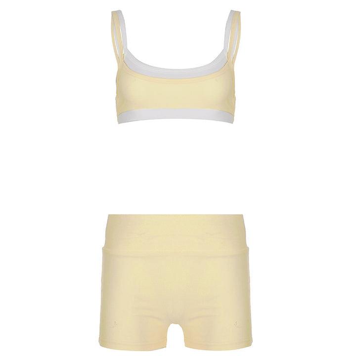 Damen Sportliches Zweiteiliges Set aus bequemem Material mit verstellbaren Trägern Echo Archiv