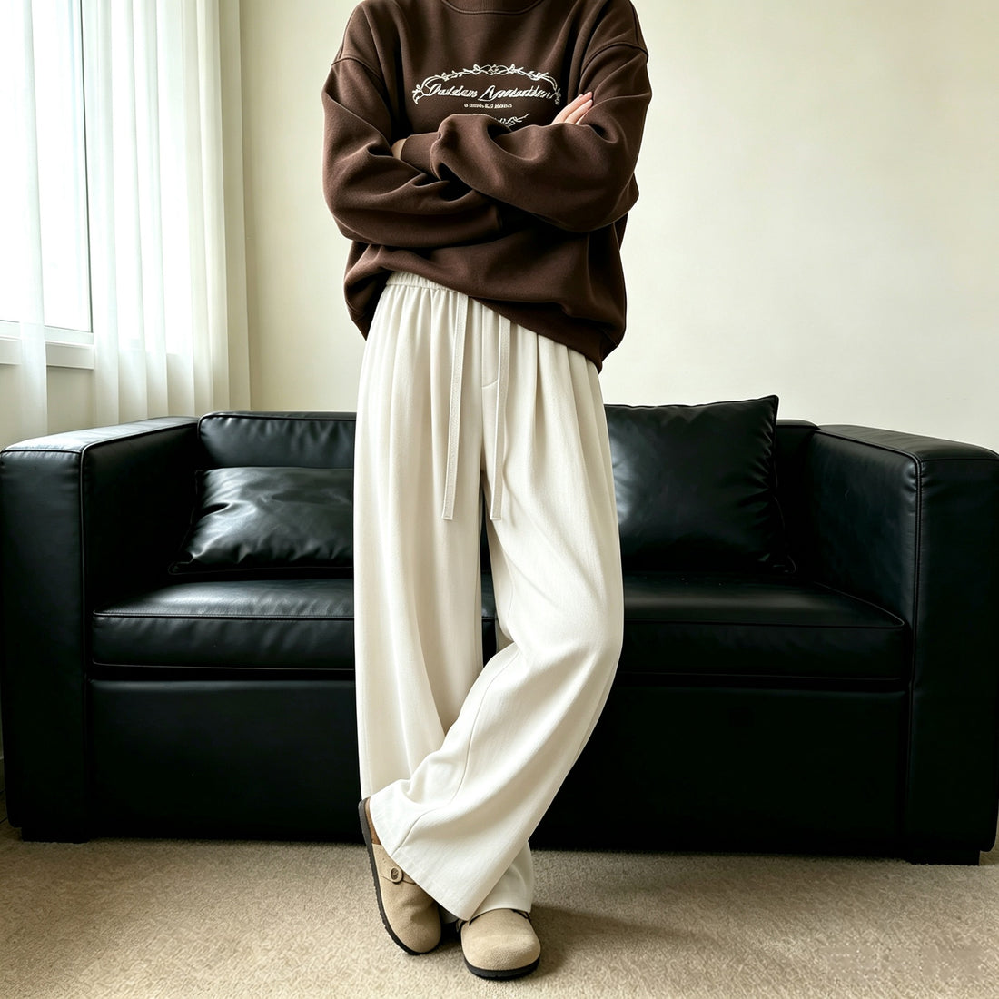 Damen Oversize-Sweatshirt mit dekorativem Frontprint und weichem Fleece-Inneren Echo Archiv