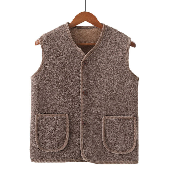 Damen Kuschelige Weste aus Teddyfleece Echo Archiv