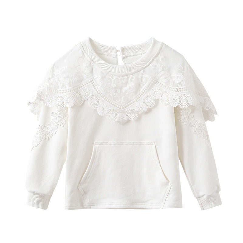 Damen Sweatshirt mit verlunter Spitze Echo Archiv