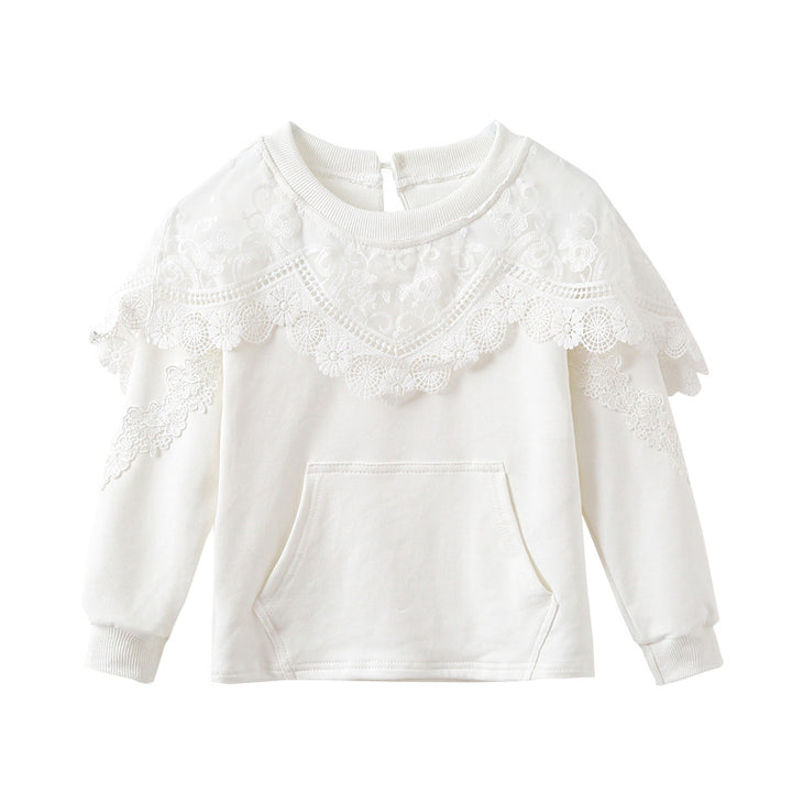 Damen Sweatshirt mit verlunter Spitze Echo Archiv