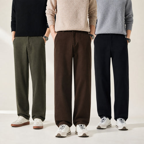 Herren Weite Relax-Fit-Freizeithose mit geradem Bein und seitlichen Eingrifftaschen Echo Archiv