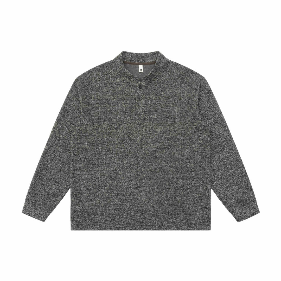 Unisex Feinstrick-Henley-Pullover mit Troyerkragen und Raglanärmeln Echoarchiv