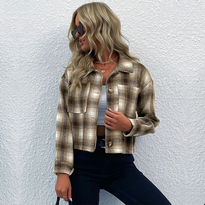 Damen Karierte Bomberjacke Echo Archiv