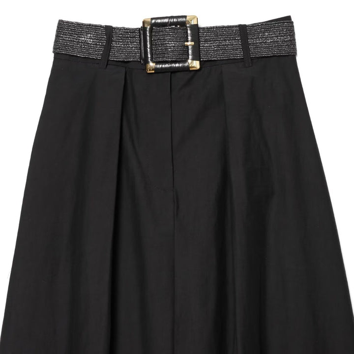 Damen High-Waist Maxirock mit Kellerfalten und dekorativem Taillengürtel Echo Archiv