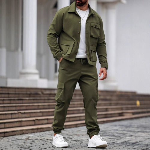 Herren urbane Cargo-Jacke mit praktischen Taschen und elastischem Bund Echoarchiv