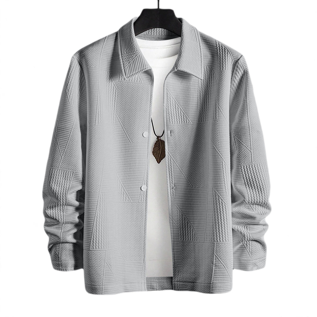 Herren modische Hemdjacke mit strukturiertem Design und praktischen Knöpfen Echoarchiv