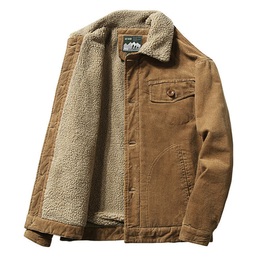 Herren Robuste Cordjacke mit Teddyfutter Echo Archiv