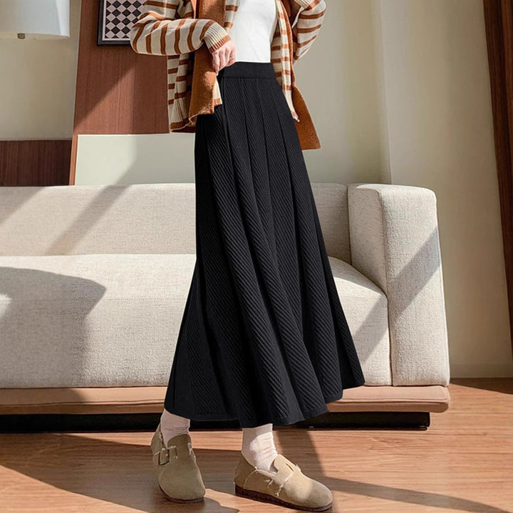 Damen Eleganter Plissierter Maxirock Echo Archiv