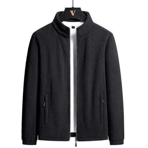 Herren Fleecejacke mit hohem Kragen und praktischen Taschen Echoarchiv