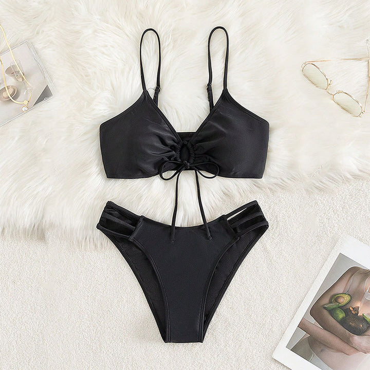Damen Triangel-Bikini mit raffiniertem Schnür-Detail Echo Archiv