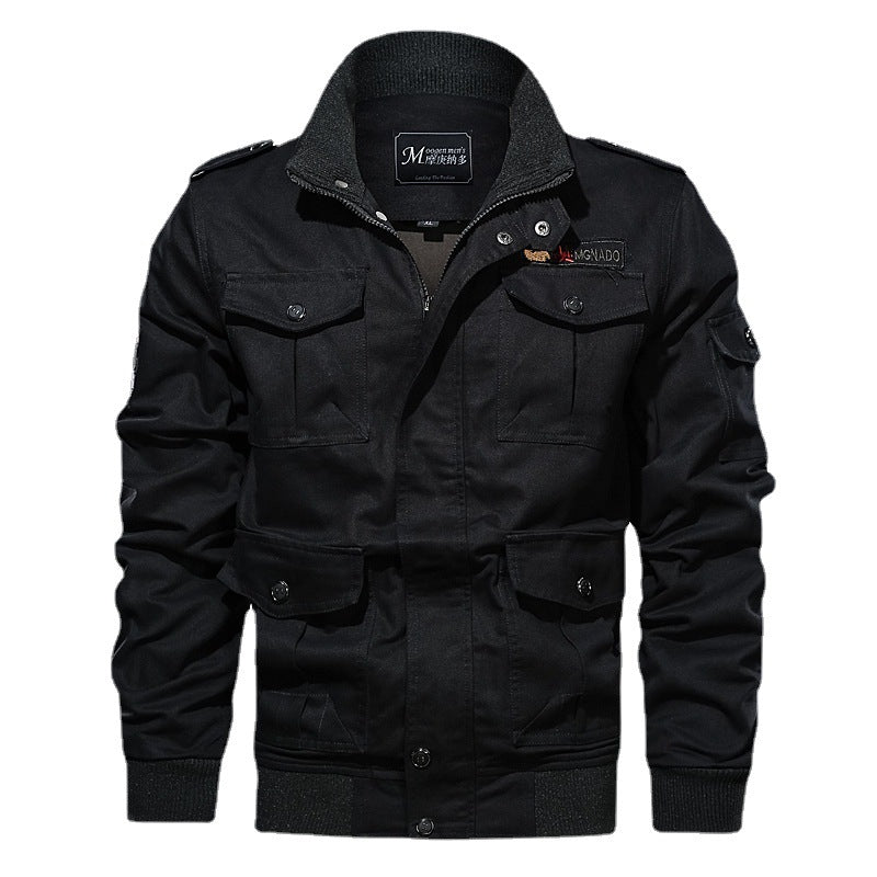 Herren Robust-Canvas Fliegerblouson mit Utility‑Taschen und Strickbündchen Echo Archiv