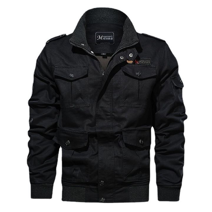 Herren Robust-Canvas Fliegerblouson mit Utility‑Taschen und Strickbündchen Echo Archiv