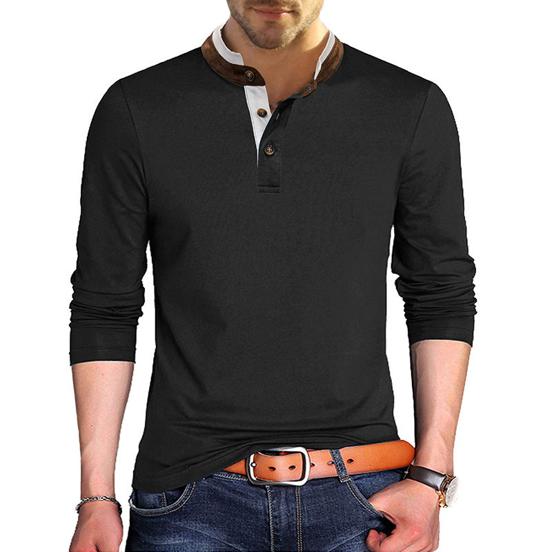 Herren Langarmshirt mit modernem Kragen Echoarchiv