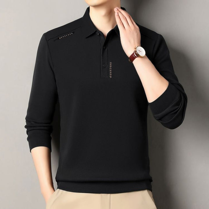 Herren modisches Langarm-Polo-Shirt mit hochfunktionalem Material Echoarchiv