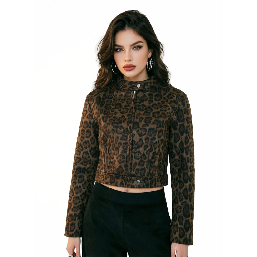 Damen Stylische Kurzjacke im Leopardenmuster Echo Archiv