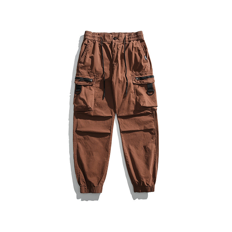 Herren Multifunktionale Cargo-Jogginghose mit D-Ringen, Reißverschluss‑Klappen und elastischen Bündchen Echo Archiv