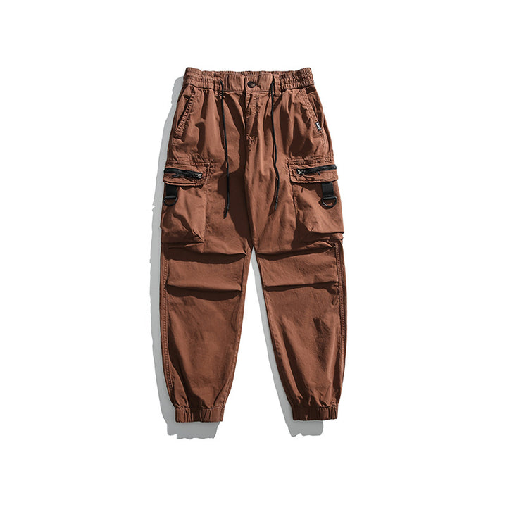 Herren Multifunktionale Cargo-Jogginghose mit D-Ringen, Reißverschluss‑Klappen und elastischen Bündchen Echo Archiv