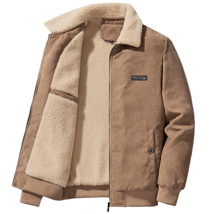 Herren Gemütliche und stylishe Cordjacke mit Fleece-Futter Echo Archiv
