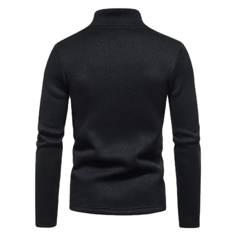 Herren Sportlicher Pullover mit modernem Stehkragen und praktischen Reißverschlussdetails Echoarchiv