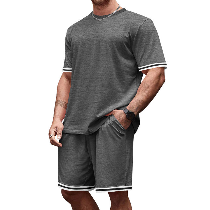 Herren Sportliches Freizeit-Set mit kontrastierenden Details Echoarchiv