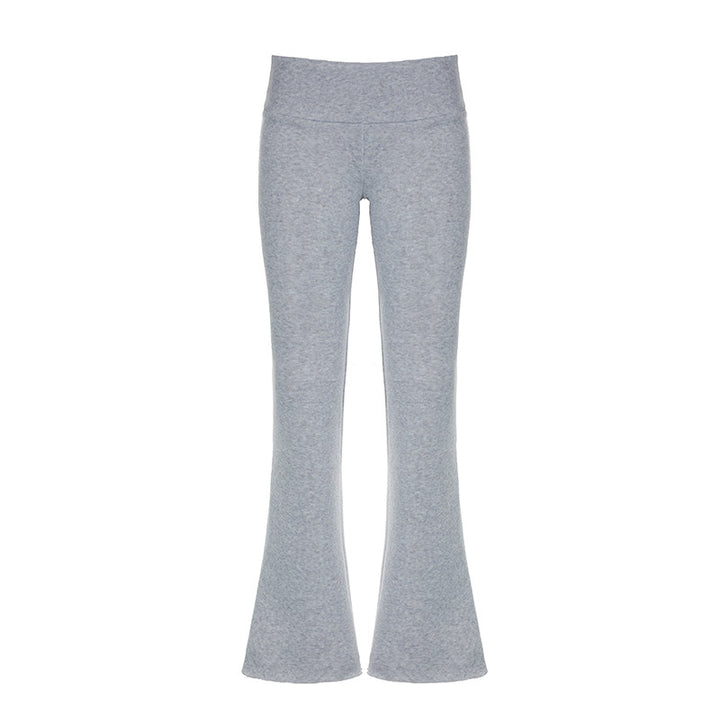 Damen nan weiche Highwaist Yoga-Schlaghose mit ausgestelltem Bein und Stretchbund Echo Archiv
